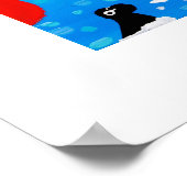 アートポスター：泳ぐ人、シール、帆。 ポスター (角)