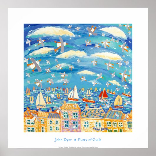 アートポスター： A Floring of Gulls, Falmouth ポスター (正面)