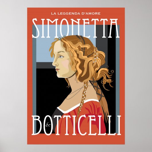 アートポスター: Botticelli Simonetta Vespuci: 20x28 ポスター (正面)