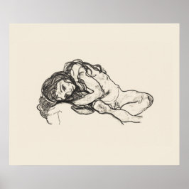 アートポスター： EGON SCHIELE : GIRL 1918 ポスター