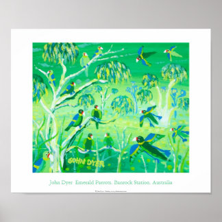 アートポスター： Emerald Parrots, Banrock Station ポスター