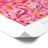 アートポスター： Ruby Flamingoes, Camargg, France ポスター (角)