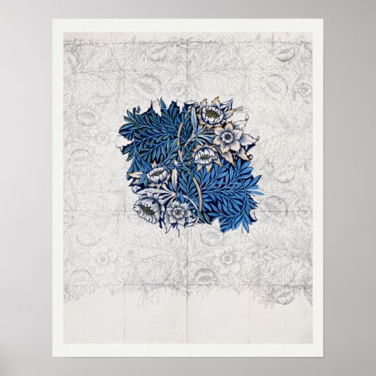 アートポスター： WILLIAM MORRIS ：チューリップ&ウィロー ポスター (正面)