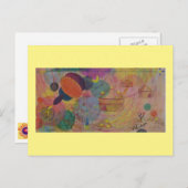 アートポストカード12オーガニック：ファンタスティー – 油 ポストカード (正面/裏面)