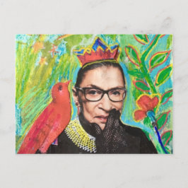 アートポストカードRGB Ruth Gader Ginsburg and Bird ポストカード