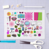 アートポップ・アートのと漫画の画像の切り離し紙 薄葉紙 (クラフト)