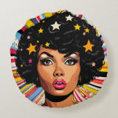 アートポップ・アートのの爆発 ラウンドクッション (裏面)