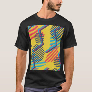 アートポップ・アートのの背景、抽象芸術の幾何学的テクスチャ。 Tシャツ