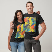 アートポップ・アートのの背景、抽象芸術の幾何学的テクスチャ。 Tシャツ (ユニセックス)