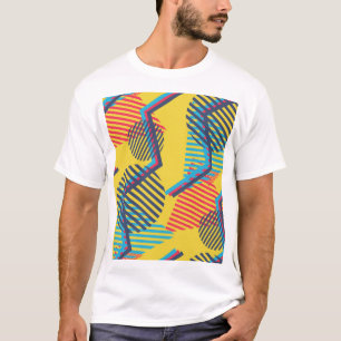アートポップ・アートのの背景、抽象芸術の幾何学的テクスチャ。 Tシャツ