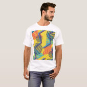 アートポップ・アートのの背景、抽象芸術の幾何学的テクスチャ。 Tシャツ (正面フル)