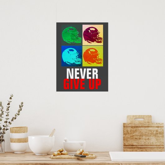 アートポップ・アートのは成功与えのサッカーを決して ポスター (キッチン)