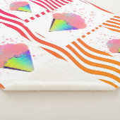 アートポップ・アートのアイスクリームコーンONストライプシェラパブランケット シェルパブランケット (3/4)