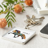 アートポップ・アートのアイスランドホース キーホルダー (側面)