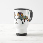 アートポップ・アートのアイスランドホース トラベルマグ (正面右)