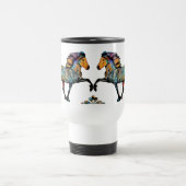 アートポップ・アートのアイスランドホース トラベルマグ (中央)