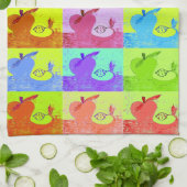 アートポップ・アートのアップル キッチンタオル (折り畳み)