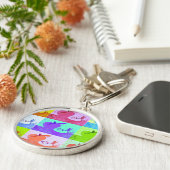 アートポップ・アートのアップル キーホルダー (側面)