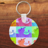 アートポップ・アートのアップル キーホルダー (正面)