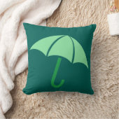 アートポップ・アートのアンブレラグリーン クッション (ブランケット)