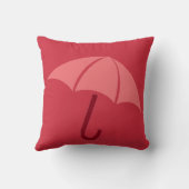 アートポップ・アートのアンブレラレッド クッション (裏面)