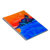 アートポップ・アートのエキゾチックビーチパームツリーズ ノートブック (右側)