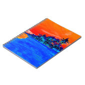 アートポップ・アートのエキゾチックビーチパームツリーズ ノートブック (左側)