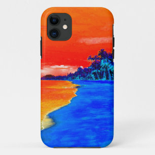 アートポップ・アートのエキゾチックビーチパームツリーズ iPhone 11 ケース