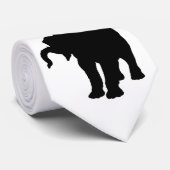 アートポップ・アートのエレファントシルエットネックタイ ネクタイ (ロール)