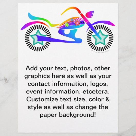 アートポップ・アートのオートバイプロモーションフライヤー チラシ (正面)