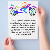 アートポップ・アートのオートバイプロモーションフライヤー チラシ (手)