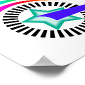 アートポップ・アートのオートバイポスター ポスター (角)