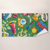 アートポップ・アートのカラフルのシームレスな漫画 バスタオル (バスタオル)