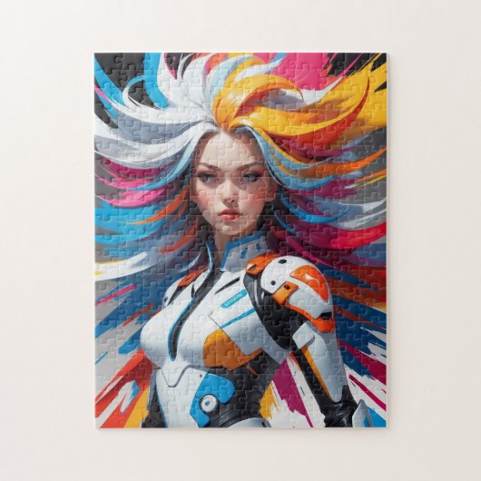 アートポップ・アートのカラフル ジグソーパズル (縦)