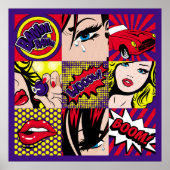 アートポップ・アートのカードイラストレーポップ・アートのションアート,美しい,漫画,d ポスター (正面)