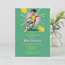 アートポップ・アートのガールズサッカー誕生日パーティー