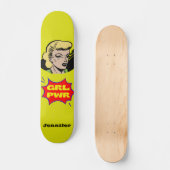 アートポップ・アートのガールパワー – カスタムスケートボード スケートボード (正面)