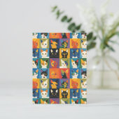 アートポップ・アートのキャットコラージュアートはがき ポストカード (スタンド正面)