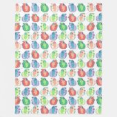 アートポップ・アートのギニピグパターン フリースブランケット (正面)