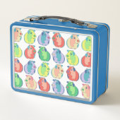 アートポップ・アートのギニピグパターン メタルランチボックス (裏面)