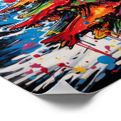 アートポップ・アートのクリスマスツリー ポスター (角)