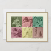 アートポップ・アートのクリスマス写真コラージュ休日の挨拶カード シーズンカード (正面)