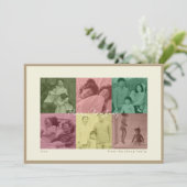 アートポップ・アートのクリスマス写真コラージュ休日の挨拶カード シーズンカード (スタンド正面)