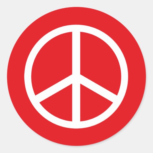 アートポップ・アートのクリスマス平和 ラウンドシール (正面)