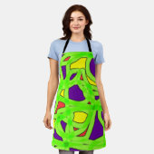 アートポップ・アートのグラフィティ エプロン (着用した状態)