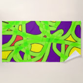 アートポップ・アートのグラフィティ ビーチタオル (正面)