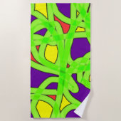 アートポップ・アートのグラフィティ ビーチタオル (正面)