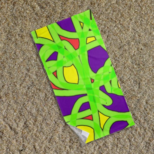 アートポップ・アートのグラフィティ ビーチタオル