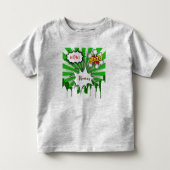 アートポップ・アートのグリーン漫画ボーイ トドラーTシャツ (正面)