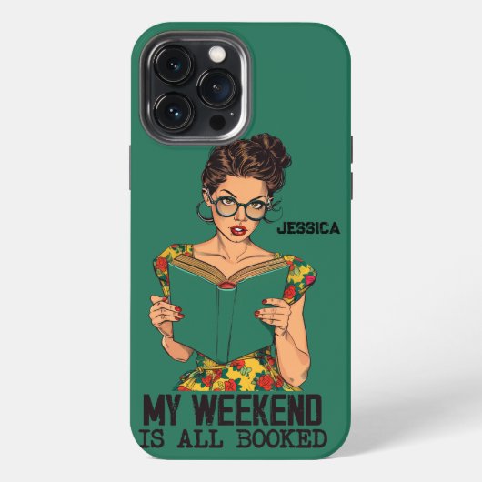 アートポップ・アートのケース、iPhone 16、私の週末は予約されている。 iPhoneケース (裏面)